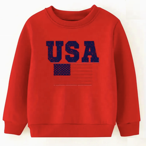 Sweat-shirt en éponge française de haute qualité pour enfants basique blanc uni solide doux manches longues Style décontracté pour les tout-petits garçons en gros - Product Image 2