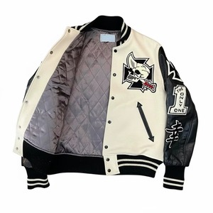 Lenova Industries Fashion Embroidered Genuine <b>Leather</b> <b>Jacket</b> LI-ELMJ-01 Custom Luxury Motorcycle Outerwear OEM ODM Factory - Product Image 4