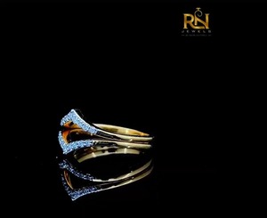 V Shaped Chevron Pave Lab Grown Diamond Men's Luxury Band Solid Gold Curved Wedding <b>Ring</b> <b>Stacking</b> Jewelry OEM ODM Wholesale - Product Image 4