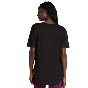 Camisetas de Cuello Redondo para Mujer, Color Negro, Uso Diario, Diseño Personalizado con Logotipo, Talla Slim Fit, Camisetas de Color Sólido para Mujer - Product Image 3