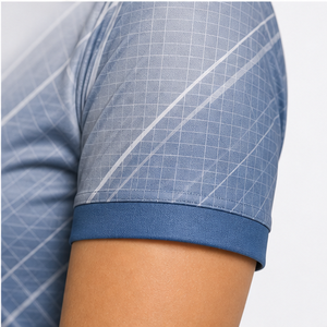 Polo Personalizado para Mujer en Gris Azulado con Línea Diagonal, de Secado Rápido, Transpirable, Manga Corta, Uniforme de Golf de Alto Rendimiento WPS-0799 - Product Image 5