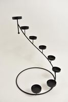 Support de bougie exclusif de designer, résistant à la chaleur, personnalisable, avec découpe métallique moderne pour une présentation de centre de table de luxe