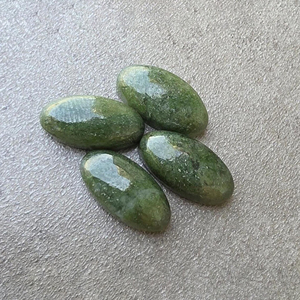 Jade Nefrita Natural AAA+ Grande Ovalado Cabujón Plano Calibrado Piedra Suelta Verde Gema Certificada por Terceros Joyería - Product Image 1