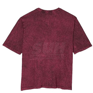Camisetas de Cuello Redondo para Hombre, Corte Holgado, Alta Calidad, Logotipo Personalizado Impreso, Lavado Ácido, Color Sólido, Último Diseño, Transpirables, Secado Rápido, Ecológicas - Product Image 2