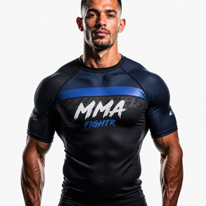 Camiseta de Compresión BJJ Sublimada de Spandex/Poliéster Personalizada de Fábrica, Transpirable, de Secado Rápido, Antibacteriana - Product Image 4
