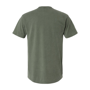 Men's <b>Olive</b> <b>Green</b> Short Sleeve Crew Neck <b>T</b>-<b>Shirt</b> 100% Cotton Regular Fit Casual Jersey Solid Color Blank Design - Product Image 5