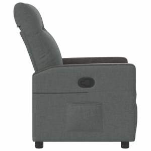 Fauteuil inclinable en tissu gris foncé - Product Image 4