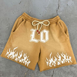 Customized Print logo Zipper Pocket Hot Sale Loose Elastic Waist 100% Cotton Outdoor Casual Sports Running Men's Summer <b>Shorts</b> - Product Image 3