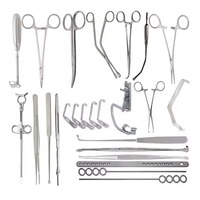 Kits d'instruments chirurgicaux manuels professionnels de haute qualité en acier inoxydable, 25 pièces, pour l'tonsillectomie et l'adénoïdectomie