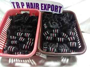 100% CABELLO HUMANO VIRGEN INDIO Ondulado Natural 12 \ "Extensiones de cabello Remy negro Cabello crudo trenzado de templo indio virgen de alta calidad - Product Image 2