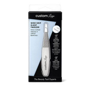 Pinzas de Acero Inoxidable con Punta Inclinada y Agarre Ancho, con Mango Ergonómico para Depilación de Cejas con Precisión - Product Image 2