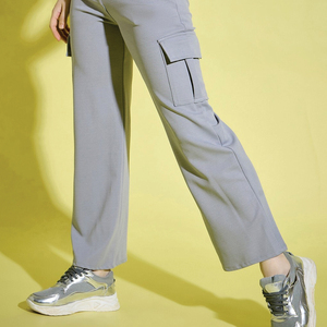 Women Cargo <b>Pants</b> Solid Color Mid Waist Regular Fit Full Length Breathable Cotton Bamboo Fiber Casual Streetwear <b>Pants</b> - Product Image 4