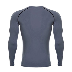 Men's Full Sleeve <b>Compression</b> Rash Guard Long Sleeve Quick Dry Plain Dyed Polyester <b>Shirt</b> Adult Top - Product Image 2
