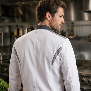 Chaqueta de Chef Profesional Repelente al Agua Personalizada, Uniforme de Cocina Ejecutivo con Paneles de Malla Transpirable - Product Image 4