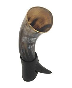 Classic Viking <b>Beer</b> Drinking Horn Handmade From Real Cow Horn For Renaissance Fair And Cosplay Events - Product Image 2