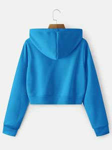 Custom <b>Women</b> Waffle Knit Hoodie Soft Cotton Blend Pullover Long Sleeve Casual Comfortable Sweatshirt Everyday Fashion Wear - Product Image 4