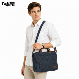 Custom Wool Felt Laptop Sleeve Protective Zipper Closure Carrying Case Soft Padded <b>Computer</b> Cover OEM ODM Manufacturer - Product Image 3