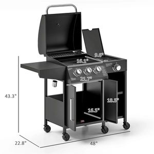 Griglia a Gas per Barbecue all'Aperto, Pratico Bruciatore per Grigliate all'Aperto - Product Image 6