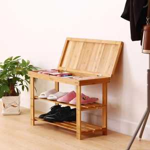 Wooden Three Tier Shoe Rack Organizer <b>Storage</b> Shelf Stand for High Heels Handbag Entryway Home Footwear Holder - Product Image 4