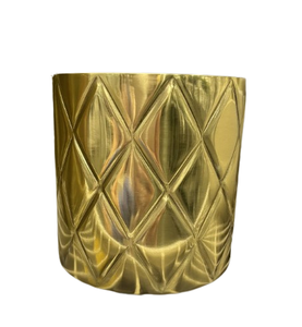 Pots et jardinières de jardin, jardinière en métal doré, jardinière au sol, décoration de salon intérieur, forme unique, jardinière de jardin - Product Image 1