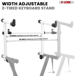 5 Core Keyboard Stand Adapter 2 Tier Adjustable Second Extension Add On for Digital Piano Stands - Product Image 2