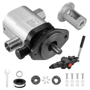Kit Pompa Idraulica a Ingranaggi in Alluminio a 2 Stadi 22GPM 4000PSI per Spaccalegna con Giunto e Base di Installazione Valvola - Product Image 1