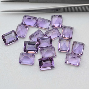 AAA Grade 10x14mm Naturel Brésil Améthyste Facettes Octogone Coupe Lâche Semi-Précieuse Gemme Anneau Fournisseur Régulier - Product Image 2