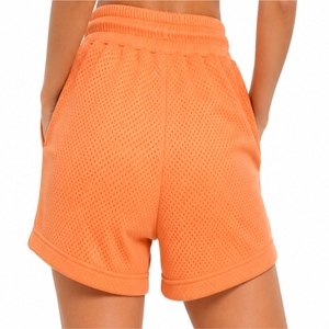Pantalones cortos de malla para mujer, ligeros, informales, con cordón ajustable, estilo urbano, transpirables, con bolsillos, corte regular - Product Image 2