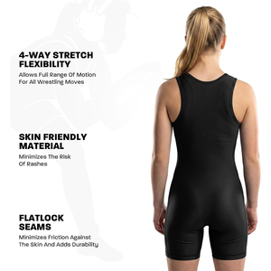 Combinaison de lutte personnalisable pour femmes, réduisant la fatigue musculaire, résistante aux frottements, pour les équipes - Product Image 3