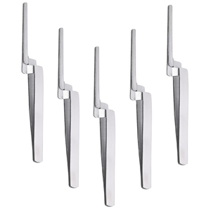 Lot de 5 pinces droites en acier inoxydable pour porte-papier articulé dentaire, certifiées CE Classe II ISO13485, maintien ferme - Product Image 1