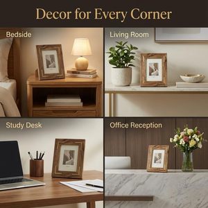 Wooden Photo Frame with <b>Easel</b> Back Stand for Home Decor, Thoughtful Gifting,Tabletop & Office Decor - Product Image 2