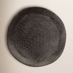 Assiette de présentation ronde martelée en acier inoxydable, finition métallique polie, qualité supérieure, pour mariage et cuisine, couleur argent - Product Image 5