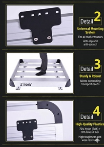 Panier de toit léger et robuste en aluminium pour chargement sur le toit, capacité 100 kg - Product Image 5