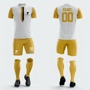 Camisetas de Fútbol Unisex Personalizadas, Sublimadas con Transferencia de Calor, Cuello Redondo/en V, Manga Corta, Secado Rápido, Transpirables, 100% - Product Image 1