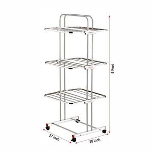 <b>Space</b> <b>Saving</b> Foldable Clothes Drying Rack Multi Layer Laundry Stand Portable Garment <b>Hanger</b> Organizer For Indoor Use - Product Image 4