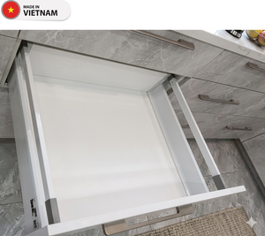 Cajón Telescópico Metálico Cuadrado Moderno para Cocina y Dormitorio, Extensión Completa, Cierre Suave, Movimiento Fluido, Hecho en Vietnam - Product Image 1