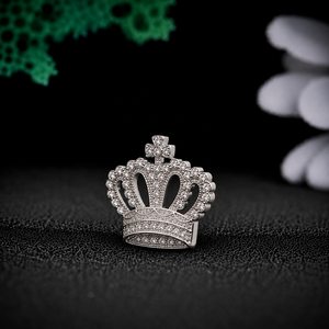 Broche Couronne de Luxe en Argent Sterling 925 avec Diamant Moissanite, Épingle de Revers Couronne Royale, Broche Tendance, Bijoux Unisexe, Vente en Gros pour Homme - Product Image 3