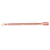 Pousse-cuticules double tête en acier inoxydable durable Fine Touch, réutilisable, pour l'élimination des peaux mortes, le nettoyage des ongles, la manucure