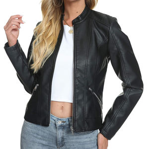 Chaquetas de cuero para mujer de diseño moderno y alta calidad para otoño e invierno, en venta en línea. - Product Image 4