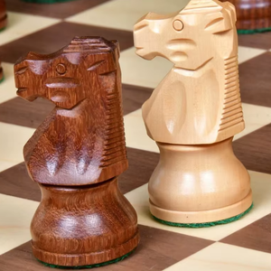 Jeu d'échecs français Lardy de qualité supérieure avec pièces pondérées, en Sheesham, Palissandre doré et Bois de laurier, Roi de 3,75 pouces avec des reines supplémentaires, style tournoi - Product Image 1