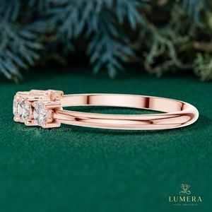 Anillo de Diamantes Cultivados en Laboratorio para Mujer, Corte Brillante, Anillo de Compromiso y Boda, Joyería Fina, Certificado IGI, Lujoso, Elegante, Oro Premium - Product Image 3