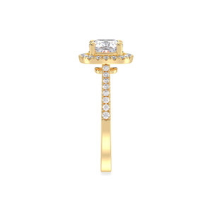 REYES Cushion Cut 1.73 Carat HPHT CVD Lab Grown <b>Diamond</b> <b>Ring</b> For Women 14K 18K Solid Gold Rhodium Plated Fine Jewelry - Product Image 5