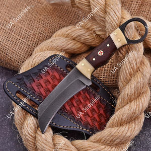 Couteau de survie industriel à lame fixe en acier au carbone de haute qualité, ultra-affûté, type bec de faucon, pour camping et chasse en extérieur, avec trou pour le pouce, OEM - Product Image 2