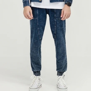 Hot Sale Custom Cotton Denim Manufacturer Men's Straight Leg regular Jeans Fashion Washed Men's Loose Wide Legs Trousers for Men - Product Image 1