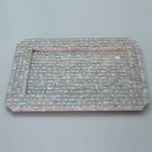 Plateau de service rond artisanal en nacre, nouveau design, prix de gros usine - Product Image 5