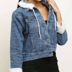 แจ็กเก็ตยีนส์ระบายอากาศได้สำหรับผู้หญิงเสื้อแจ็กเก็ตแฟชั่นใหม่โลโก้ออกแบบได้ตามต้องการ - Product Image 2