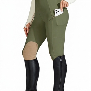 Sillicon Custom Equestrian Riding <b>Tops</b> Low Waist Four-Way Stretch Breathable Quick Dry Women Horse Riding - Product Image 6