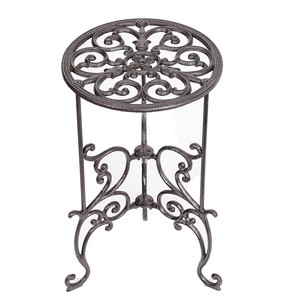 Wholesale Distressed MDF Wood Metal-<b>Frame</b> Tiered <b>Plant</b> Stand - Product Image 2