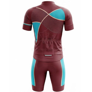 Custom Lightweight Polyester <b>Cycling</b> Uniform Breathable Jersey <b>Padded</b> Bib <b>Shorts</b> Moisture Wicking Performance Apparel Road Bike - Product Image 3