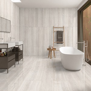 Carreaux de porcelaine polie gris moderne Bellezza 600x1200mm pour sols et murs d'appartements et de villas - Product Image 1
